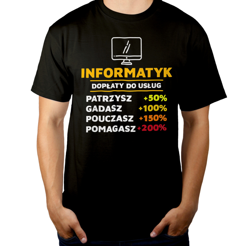 Dopłaty Do Usług Informatyk - Męska Koszulka Czarna