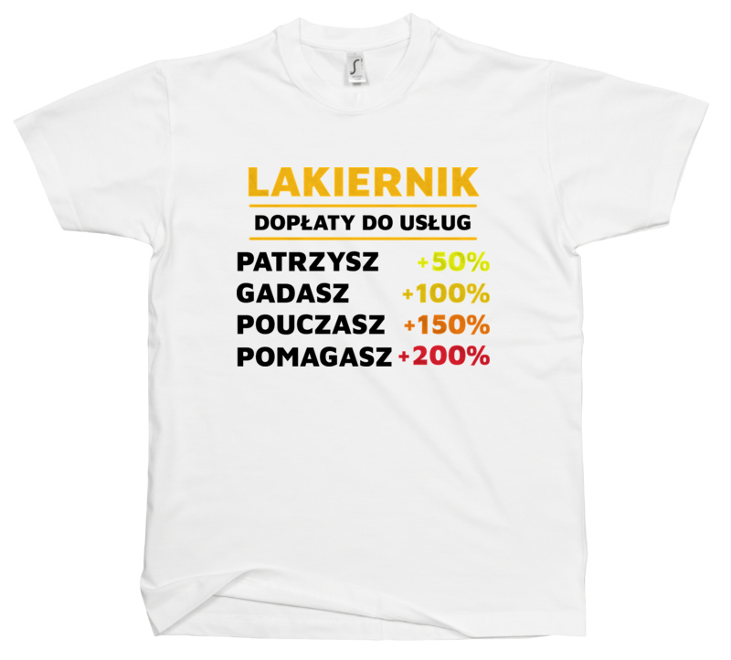 Dopłaty Do Usług Lakiernik - Męska Koszulka Biała