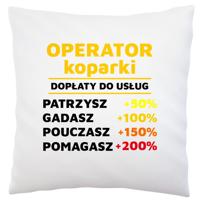 Dopłaty Do Usług Operator Koparki - Poduszka Biała