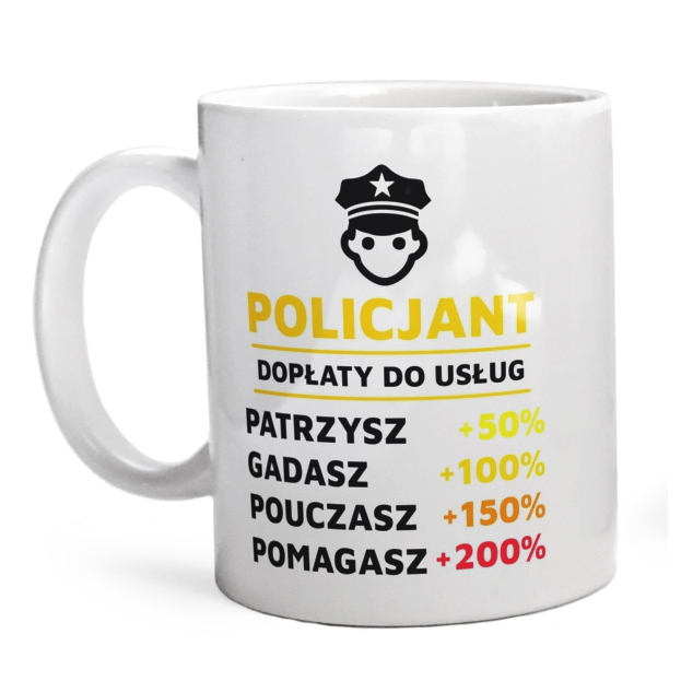 Dopłaty Do Usług Policjant - Kubek Biały