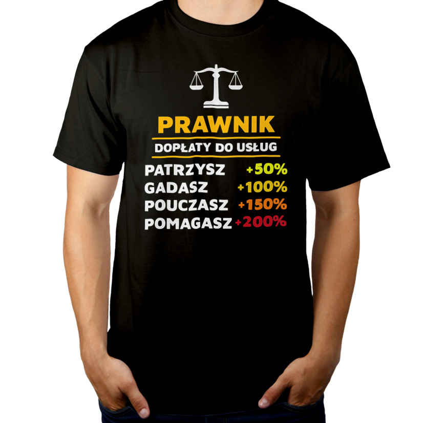 Dopłaty Do Usług Prawnik - Męska Koszulka Czarna