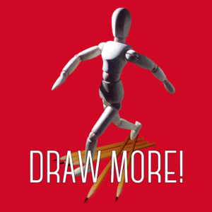Draw more! - Męska Koszulka Czerwona
