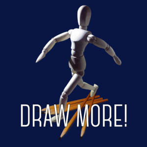 Draw more! - Damska Koszulka Granatowa