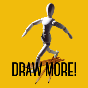 Draw more! - Damska Koszulka Żółta
