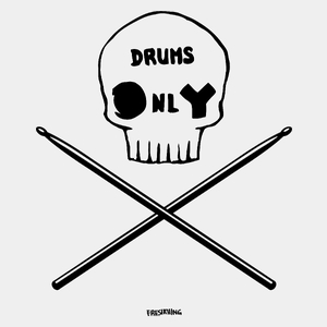 Drums Only - Męska Koszulka Biała