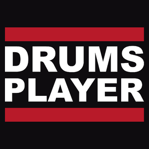 Drums Player - Męska Bluza z kapturem Czarna