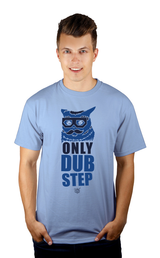 Dubstep Cat - Męska Koszulka Błękitna