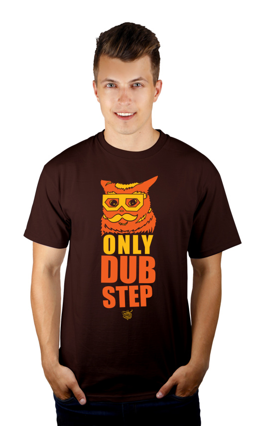Dubstep Cat - Męska Koszulka Czekoladowa