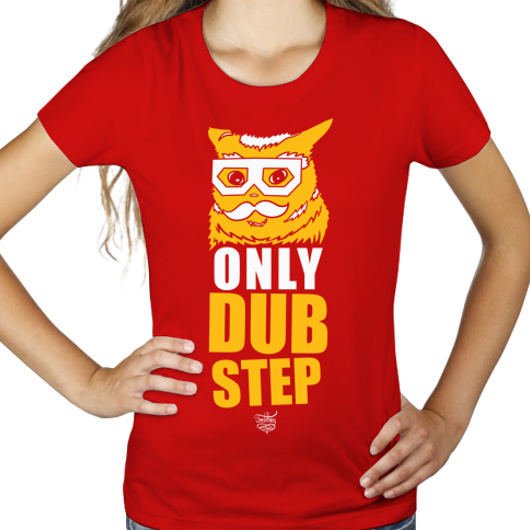 Dubstep Cat - Damska Koszulka Czerwona