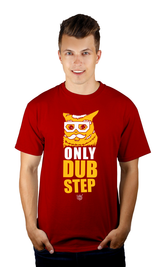 Dubstep Cat - Męska Koszulka Czerwona