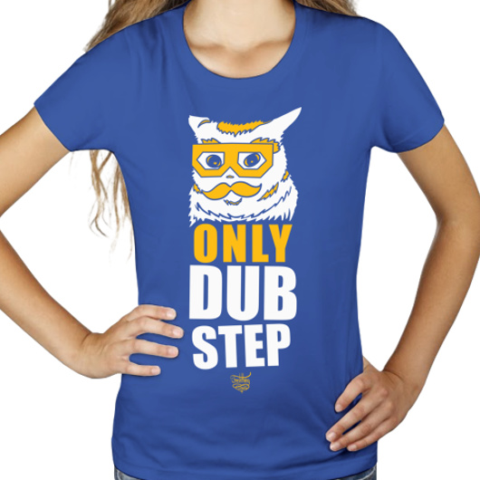 Dubstep Cat - Damska Koszulka Niebieska
