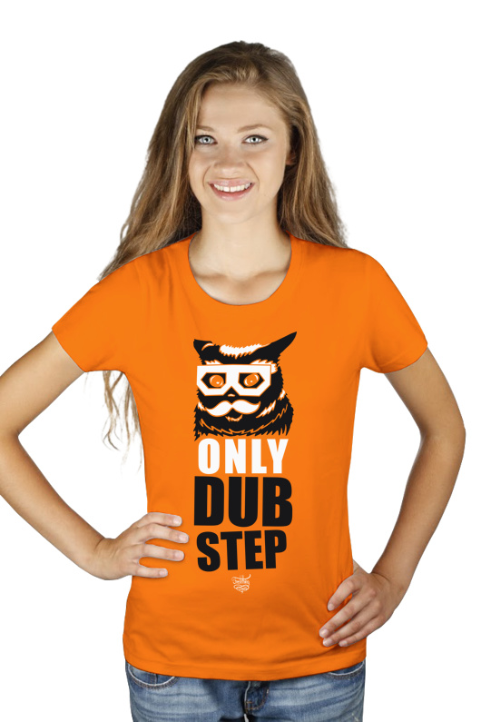 Dubstep Cat - Damska Koszulka Pomarańczowa