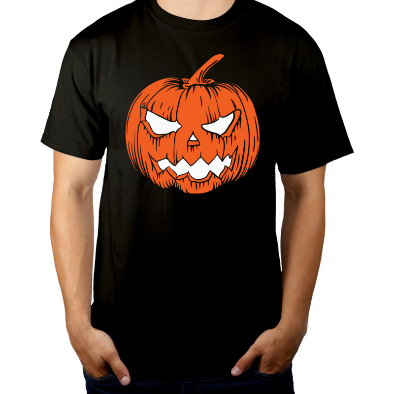Dynia Halloween - Męska Koszulka Czarna
