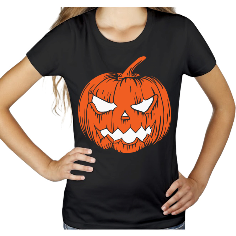 Dynia Halloween - Damska Koszulka Czarna