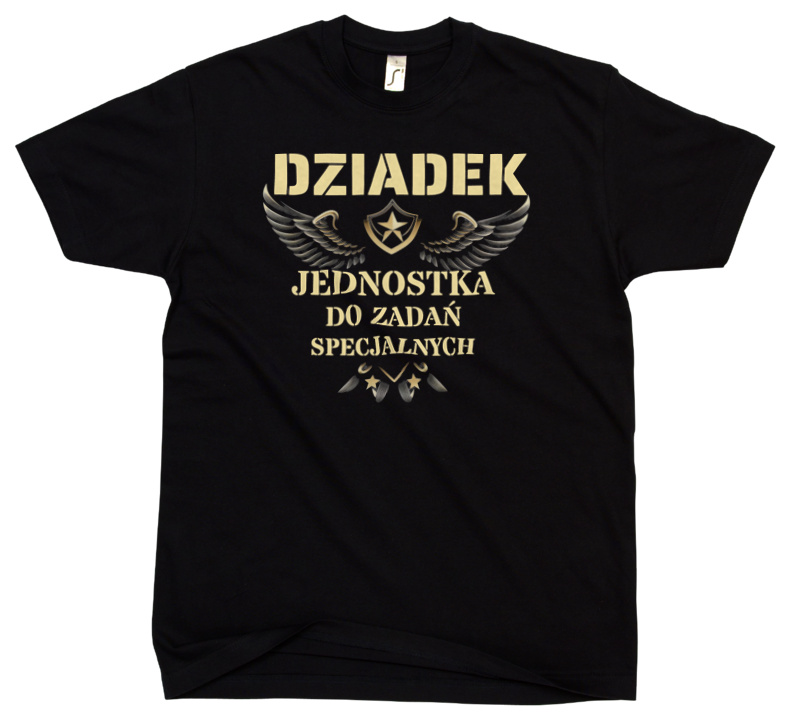Dziadek Jednostka Do Zadań Specjalnych - Męska Koszulka Czarna