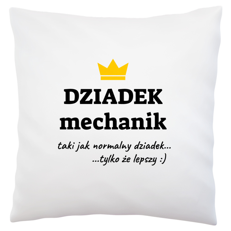 Dziadek Mechanik Lepszy - Poduszka Biała