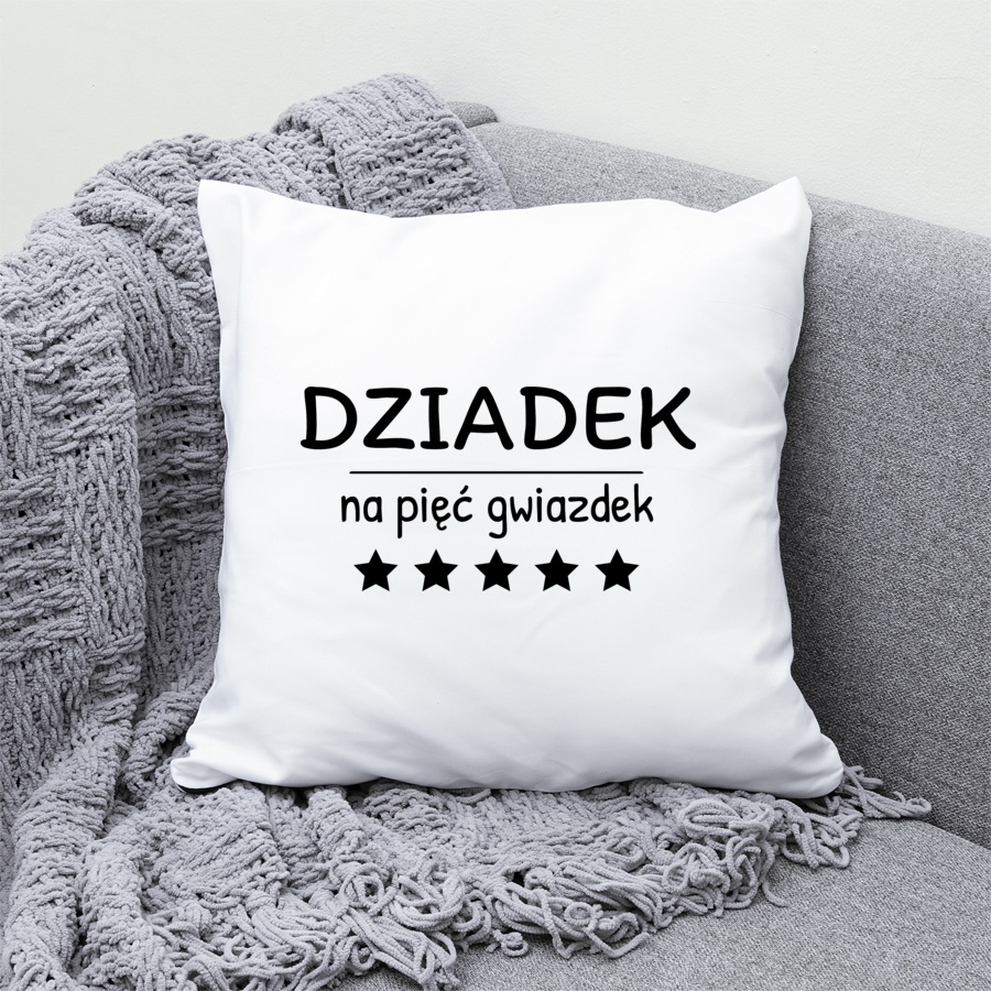 Dziadek Na 5 Gwiazdek - Poduszka Biała