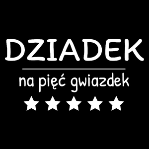 Dziadek Na 5 Gwiazdek - Torba Na Zakupy Czarna