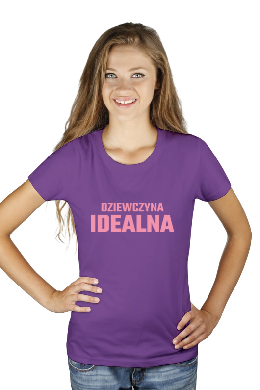 Dziewczyna Idealna - Damska Koszulka Fioletowa