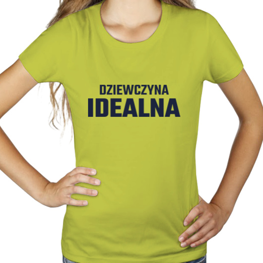 Dziewczyna Idealna - Damska Koszulka Jasno Zielona