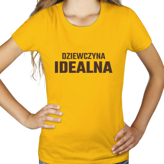 Dziewczyna Idealna - Damska Koszulka Żółta