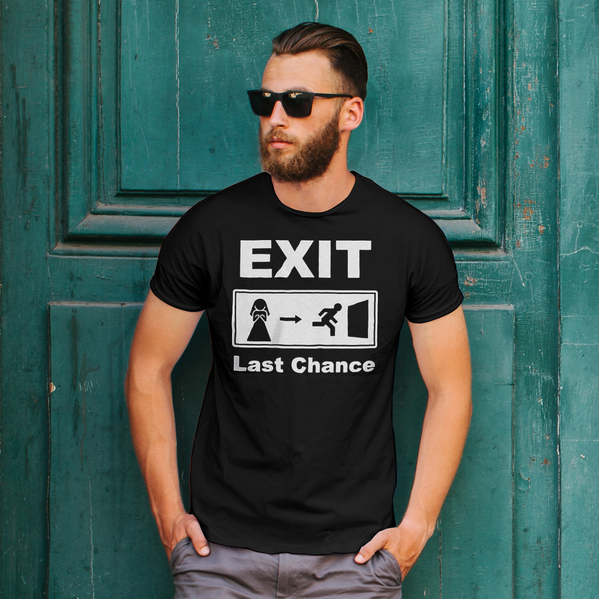 EXIT- Last Chance - Wieczór kawalerski - Męska Koszulka Czarna