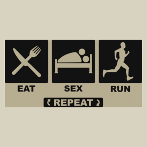 Eat - Sex - Run - Repeat - Torba Na Zakupy Natural