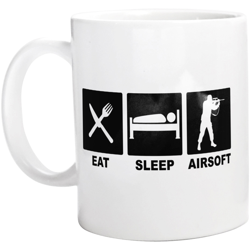 Eat Sleep Airsoft - Kubek Biały