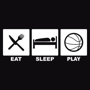 Eat Sleep Basketball - Męska Bluza Czarna