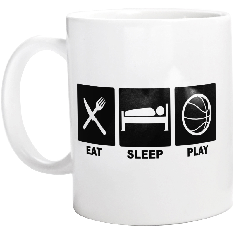Eat Sleep Basketball - Kubek Biały