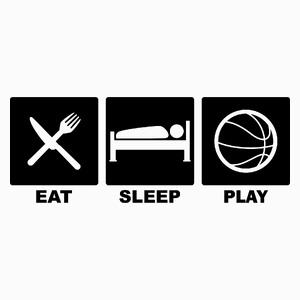 Eat Sleep Basketball - Poduszka Biała