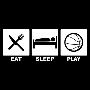 Eat Sleep Basketball - Torba Na Zakupy Czarna