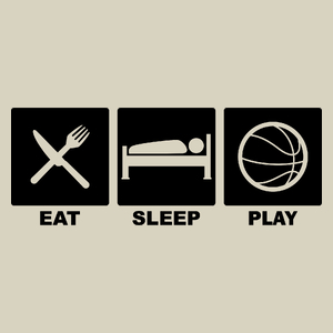 Eat Sleep Basketball - Torba Na Zakupy Natural