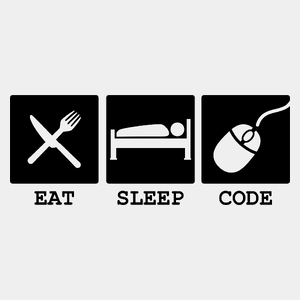 Eat Sleep Code - Męska Koszulka Biała