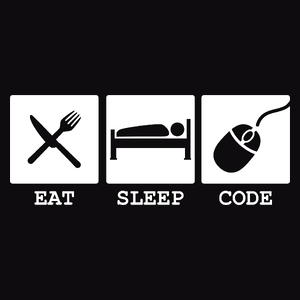 Eat Sleep Code - Męska Koszulka Czarna
