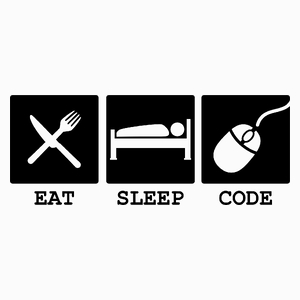 Eat Sleep Code - Poduszka Biała