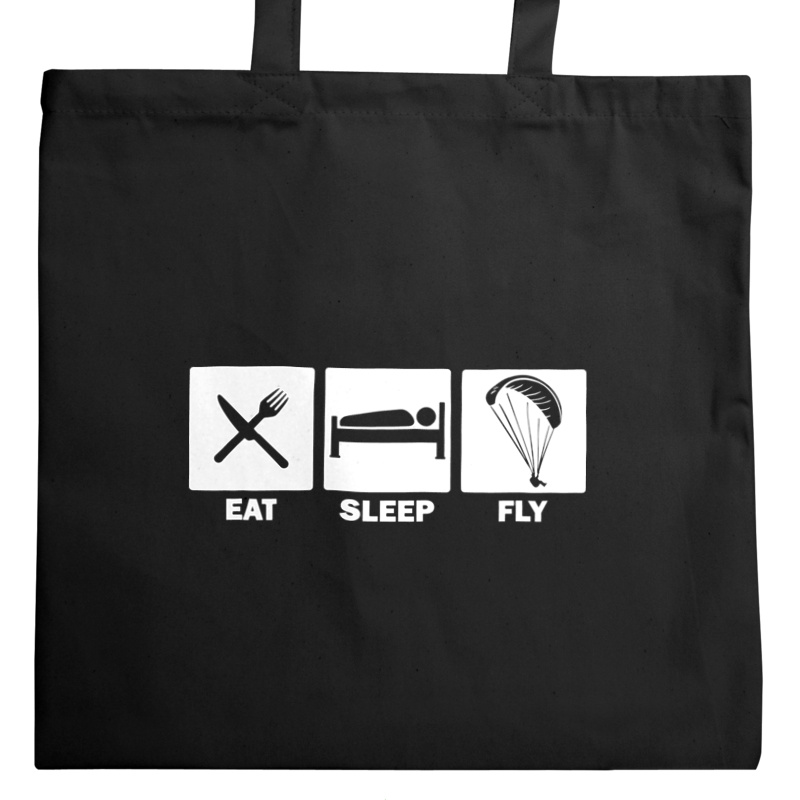 Eat Sleep Fly - Torba Na Zakupy Czarna