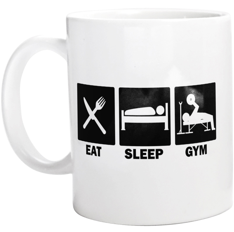 Eat Sleep Gym - Kubek Biały