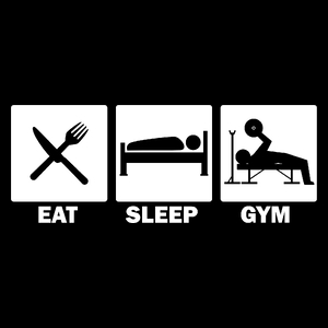 Eat Sleep Gym - Torba Na Zakupy Czarna