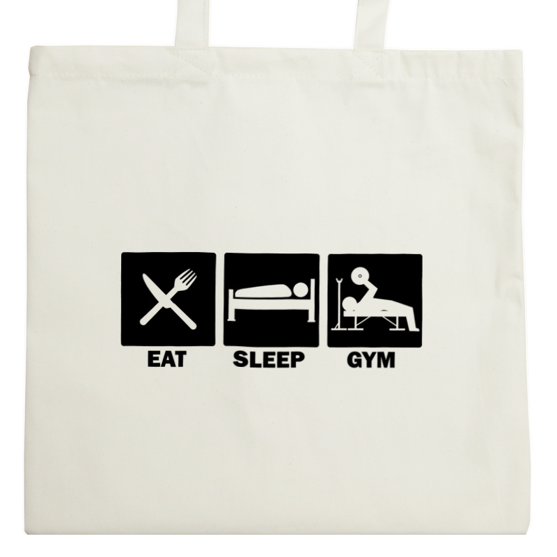 Eat Sleep Gym - Torba Na Zakupy Natural