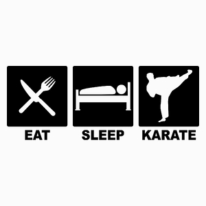 Eat Sleep Karate - Poduszka Biała