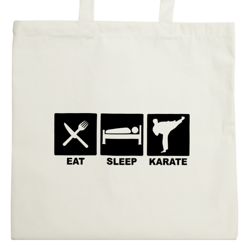 Eat Sleep Karate - Torba Na Zakupy Natural