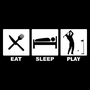 Eat Sleep Play Golf - Torba Na Zakupy Czarna