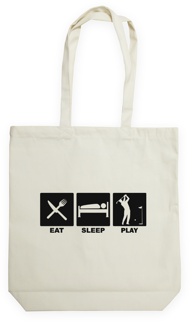 Eat Sleep Play Golf - Torba Na Zakupy Natural