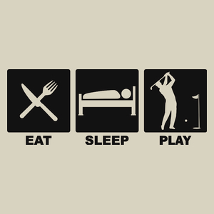 Eat Sleep Play Golf - Torba Na Zakupy Natural