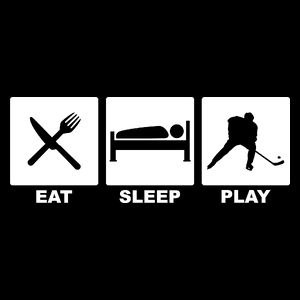 Eat Sleep Play Hockey - Torba Na Zakupy Czarna
