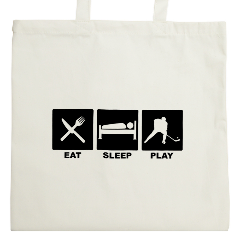 Eat Sleep Play Hockey - Torba Na Zakupy Natural
