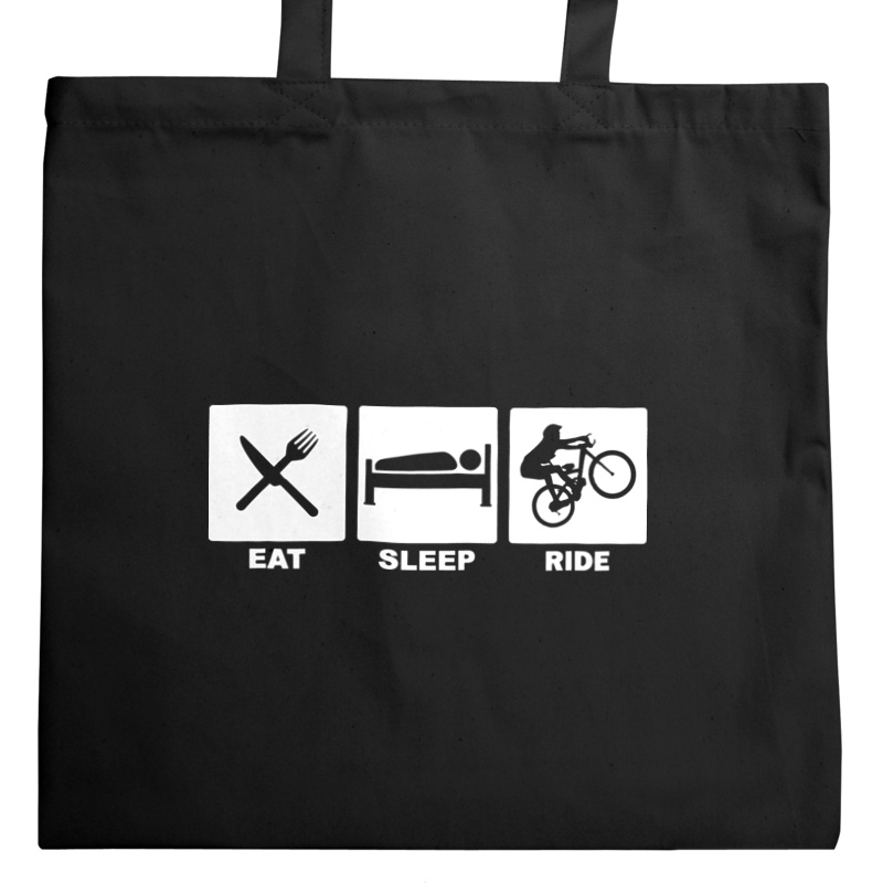 Eat Sleep Ride Bike - Torba Na Zakupy Czarna