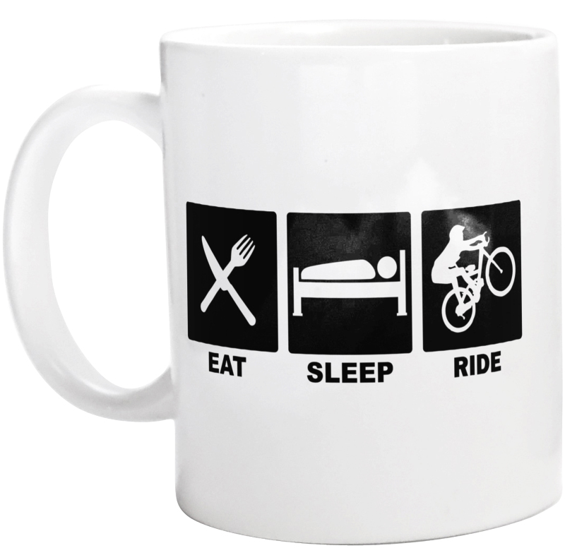 Eat Sleep Ride Bike - Kubek Biały