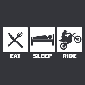 Eat Sleep Ride Motocross - Męska Koszulka Szara